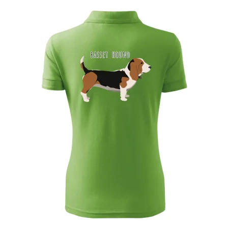 Basset hound pes s nápisom