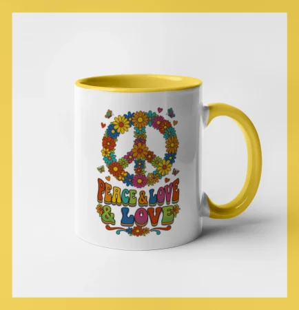 Peace and love - na výšku s květy