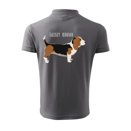 Basset hound pes s nápisom