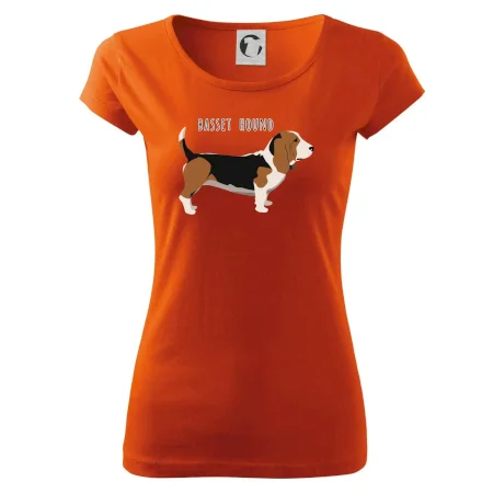 Basset hound pes s nápisom