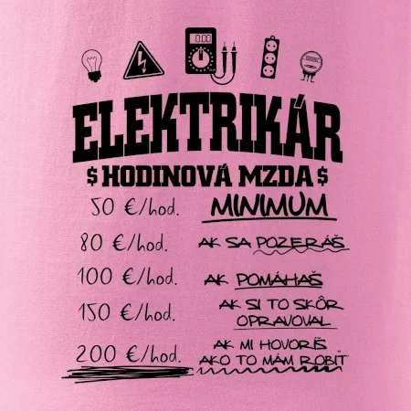 Hodinová mzda elektrikár