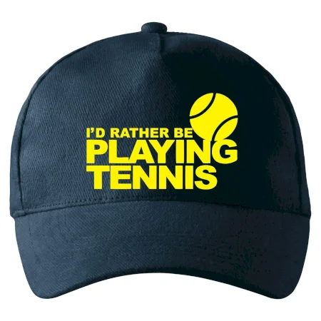Playing tennis