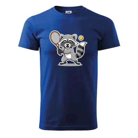 Mýval hrá tenis kreslený