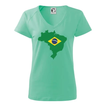 Brazília vlajka v mape