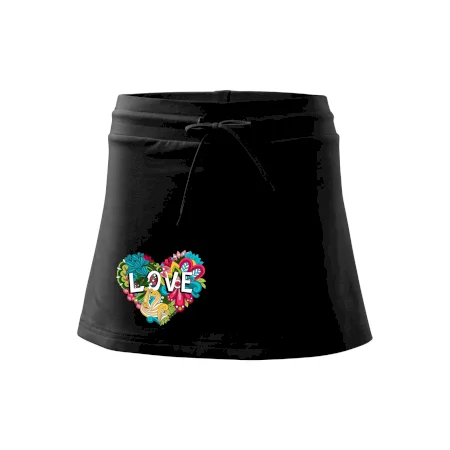 Love nápis květovaný