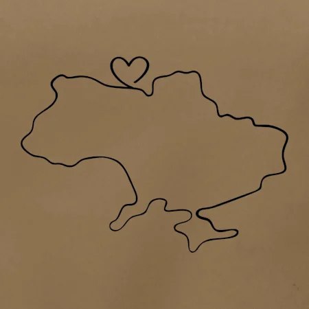 Mapa Ukrajiny - srdce