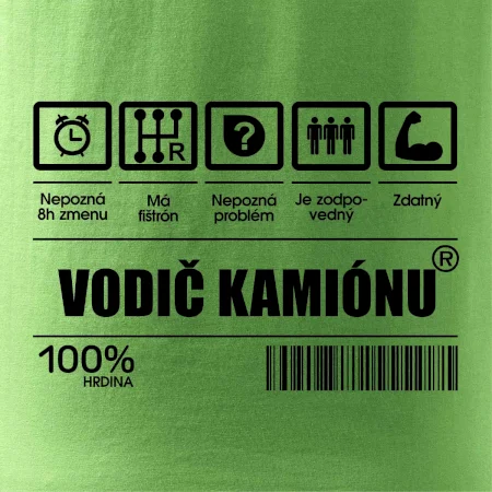 Čiarový kód - Vodič kamiónu