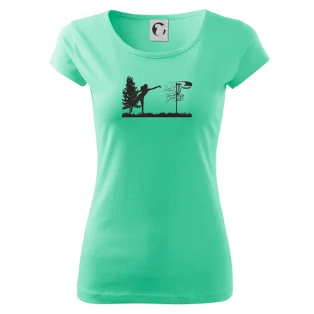 Disc golf - žena čierny obrázok
