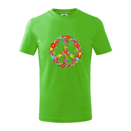 Peace symbol červené kvety