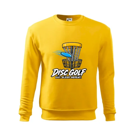 Discgolfový kôš s letiacim diskom eat sleep repeat