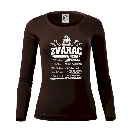 Hodinová mzda zvárač