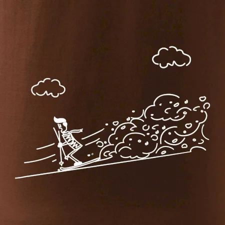 Kreslený lyžiar na horách