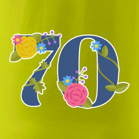 Kvetinové číslo kreslené - 70