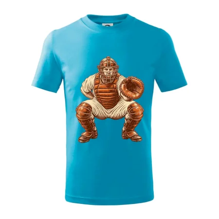 Baseballový catcher retro rytina
