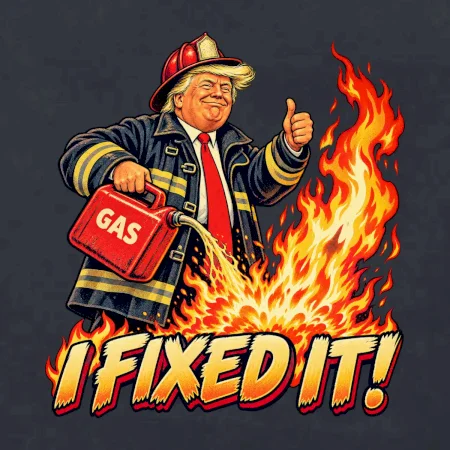 Donald Trump jako hasič I fixed it