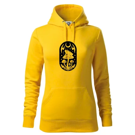 Goblincore čiernobiela oválna žaba