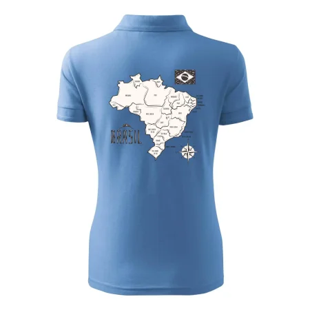 Brazília mapa s názvami regiónov