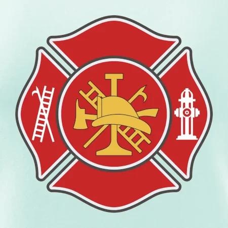 Fire department logo červené