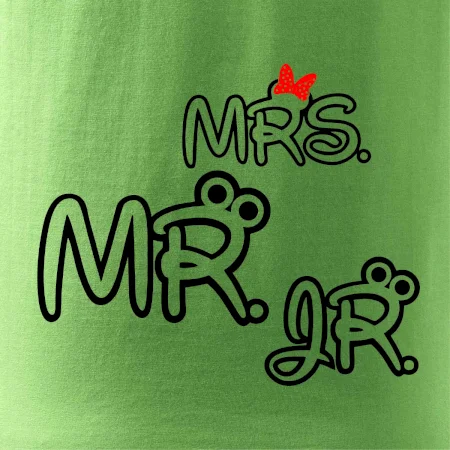 Mr, Mrs a Jr rodinná trička