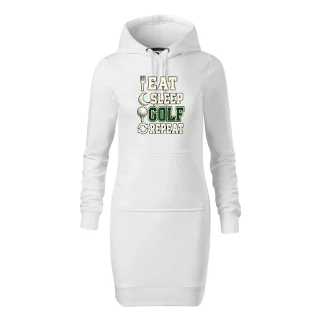 Eat sleep golf repeat typografie