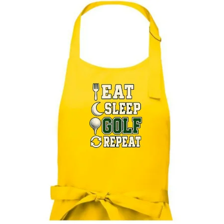 Eat sleep golf repeat typografie