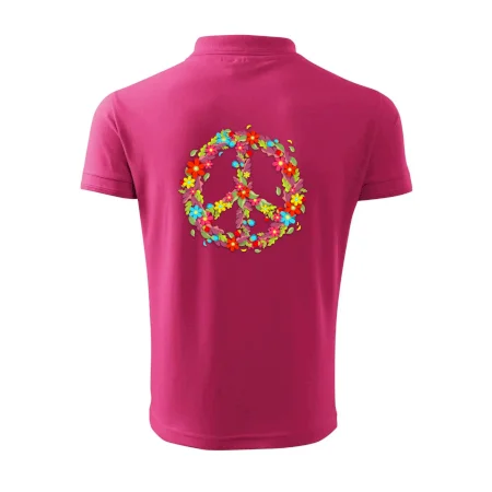 Peace symbol červené kvety