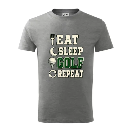 Eat sleep golf repeat typografie