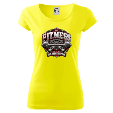 Fitness činka a závažia eat sleep repeat