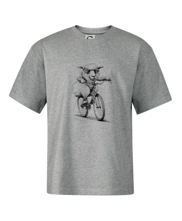 Ovce s okuliarmi na bicykli