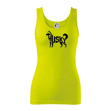 Husky nápis v tele