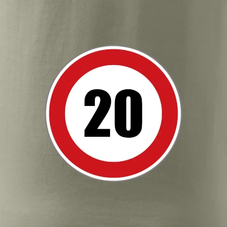 Dopravná značka - obmedzenie rýchlosti 20