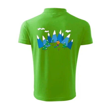 Lyžiar a farebné hory