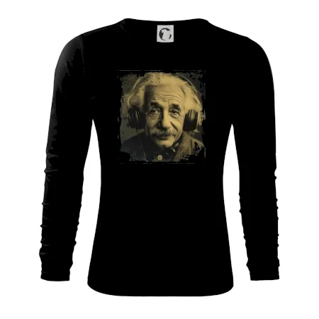 Albert Einstein so slúchadlami