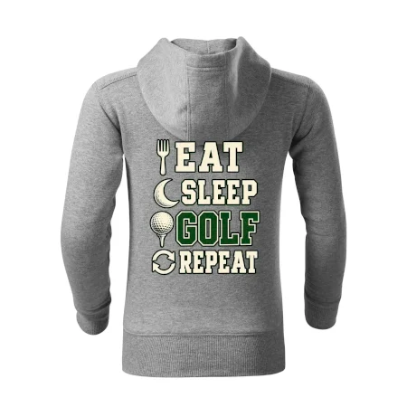 Eat sleep golf repeat typografie