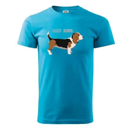 Basset hound pes s nápisom