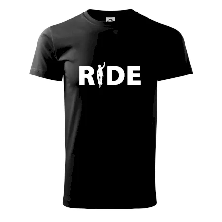 Ride - nápis s cyklistom