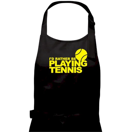 Playing tennis