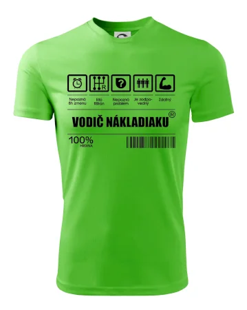 Čiarový kód - Vodič nákladiaku