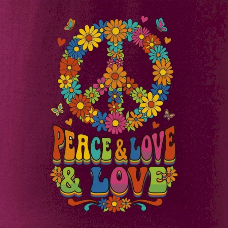 Peace and love - na výšku s květy