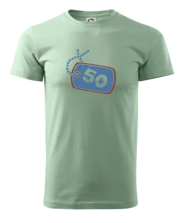 50 na krku štítok