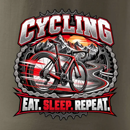Bicykel medzi horami eat sleep repeat