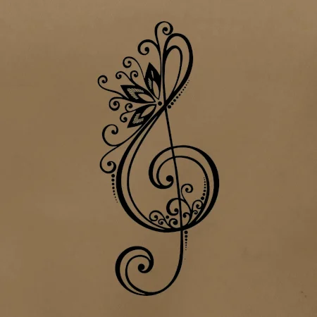 Husľový kľúč kvety