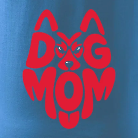 Dog mom nápis v hlavě