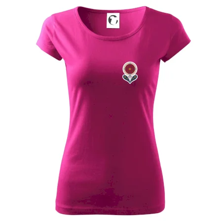 Folklór na prsníku kvetina guľatá