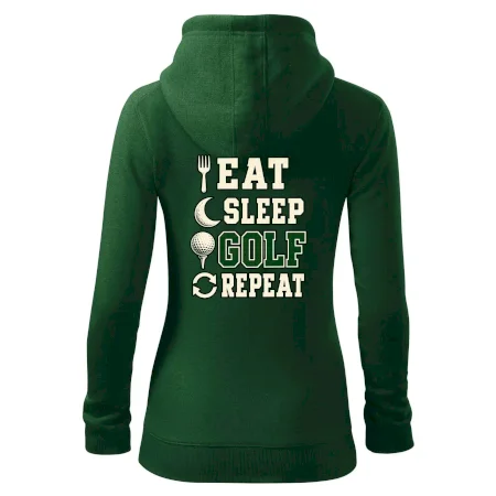 Eat sleep golf repeat typografie