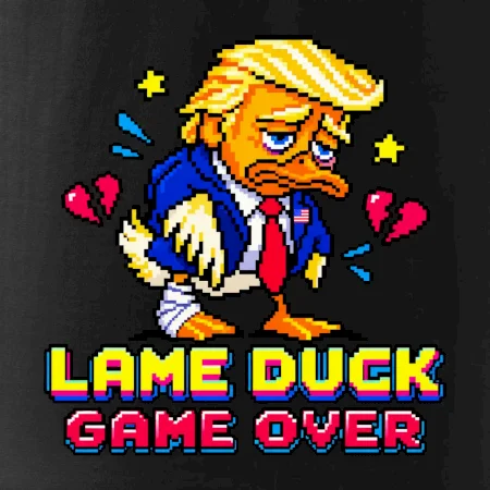 Trump lame duck pixel art game over