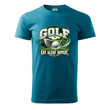 Golfová palica s loptičkou eat sleep repeat
