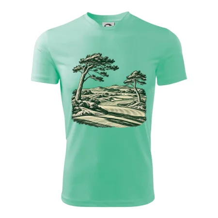 Golfové hřiště v retro rytině