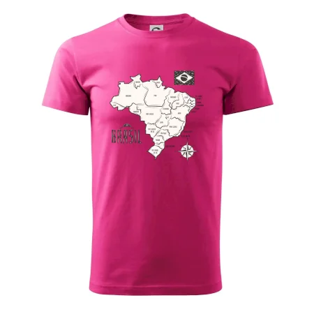 Brazília mapa s názvami regiónov