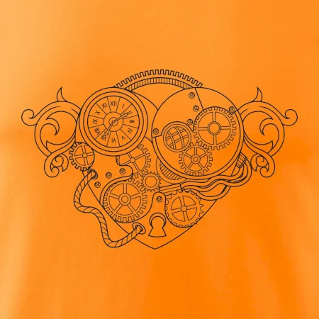 Steampunk srdce kreslené